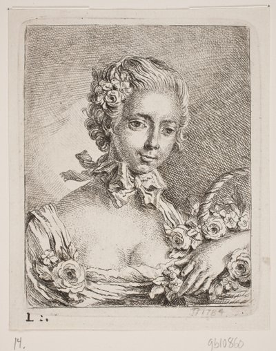 En blomsterpige af Georg Mathias Fuchs