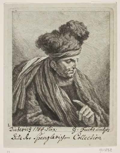 En mand med turban af Georg Mathias Fuchs