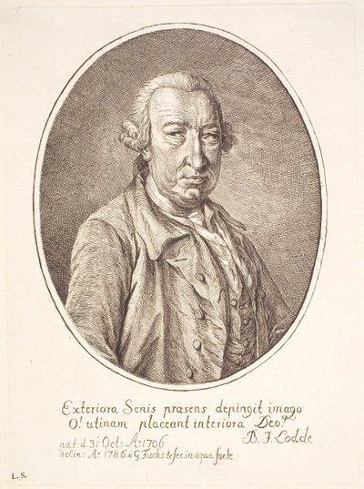 Portræt af Barthold Johan Lodde, oversætter af Georg Mathias Fuchs