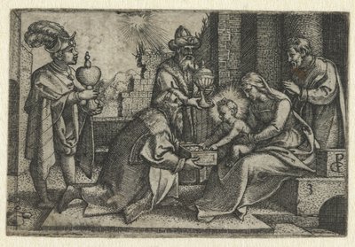 Tilbedelse af kongerne Life of Christ (serietitel) af Georg Pencz