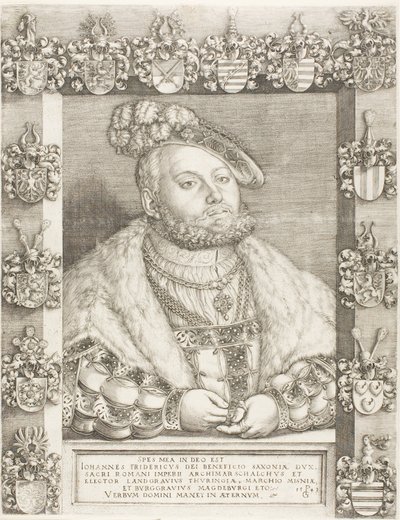 Kurfyrste Johannes Frederik den Storsindede af Sachsen af Georg Pencz