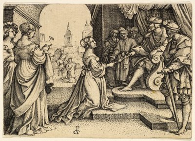 Ester foran Ahasverus af Georg Pencz