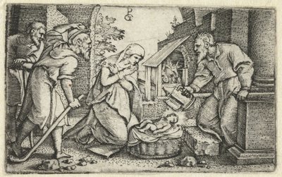 Hyrdernes fødsel og tilbedelse Life of Christ (serietitel) af Georg Pencz