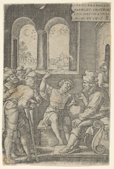 Joseph, der beskriver sin drøm, fra historien om Joseph, 1544. af Georg Pencz