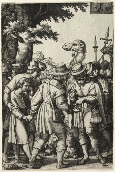 Joseph solgt af hans brødre af Georg Pencz