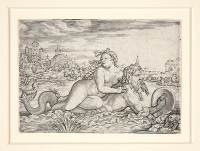 Jomfru bortført af havmonster af Georg Pencz