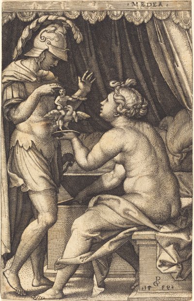 Medea returnerer Penates til Jason af Georg Pencz