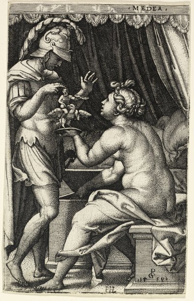 Medea og Jason, fra Græske heltinder af Georg Pencz
