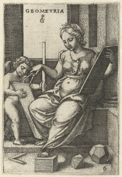 Geometri Geometri (titel på objekt) Seven Liberal Arts (serietitel) af Georg Pencz