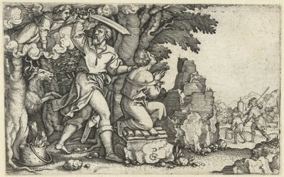 Offer af Abraham fra Isak Historien om Abraham (serietitel) af Georg Pencz
