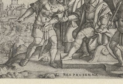 Porsenna hører, at Cloelia er flygtet Rex Prosenna Cloelia (titel på objekt) Historier fra tidlig romersk historie (serietitel) af Georg Pencz