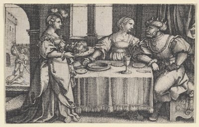 Salome med Johannes Døberens Hoved. af Georg Pencz