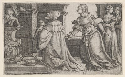 Salomon tilbeder idoler. af Georg Pencz