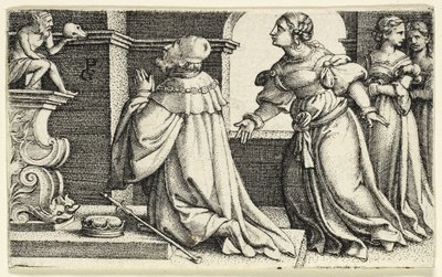 Salomon tilbeder idolet Moloch af Georg Pencz