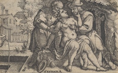 Susanna og de ældste. af Georg Pencz