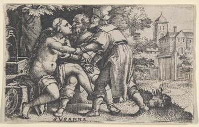 Susanna og de ældste. af Georg Pencz