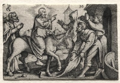 Jesu Kristi liv: Kristus kommer ind i Jerusalem, ca. 1534-35. af Georg Pencz