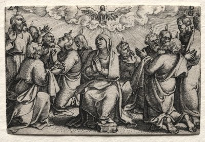 Jesu Kristi liv: Helligåndens nedstigning af Georg Pencz