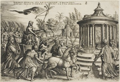 The Triumph of Chastity, plade to fra The Triumphs of Petrarch af Georg Pencz