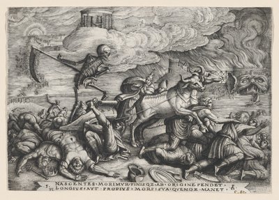 Dødens triumf til tiden, fra Petrarkas triumf. af Georg Pencz