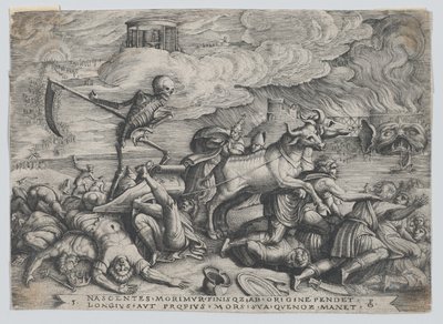 Dødens triumf til tiden, fra Petrarkas triumf. af Georg Pencz
