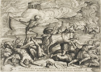 The Triumph of Death, plade fem fra The Triumphs of Petrarch af Georg Pencz
