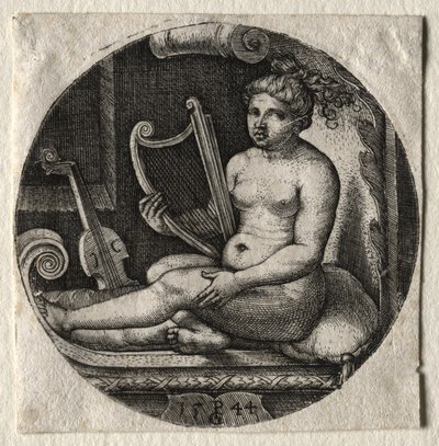Harpespilleren, 1544. af Georg Pencz