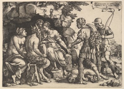 Thetis og Chiron, 1543. af Georg Pencz