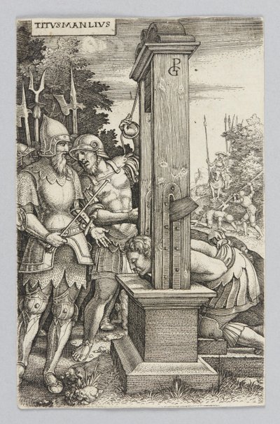 Titus Manlius overværer henrettelsen af sin søn af Georg Pencz