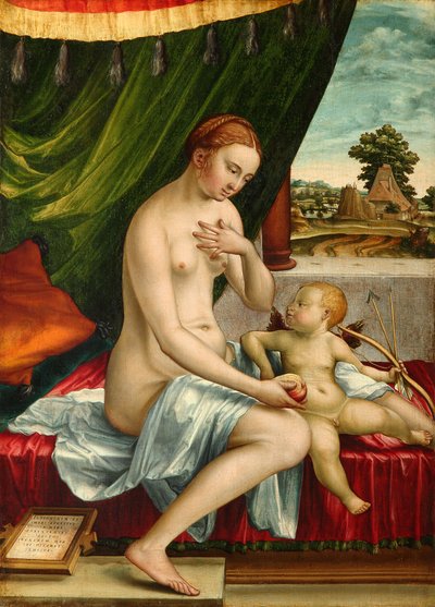 Venus og Amor af Georg Pencz