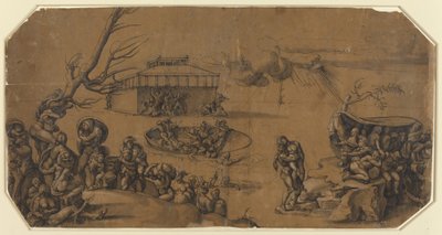 Oversvømmelsen af Georg Pencz after Michelangelo