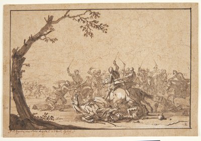Rytterfægtning af Georg Philipp Rugendas