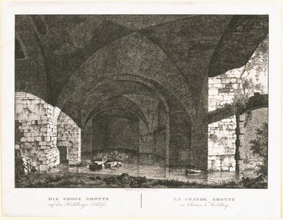 Den store grotte ved Heidelberg Slot af Georg Primavesi, after Peter Speeth