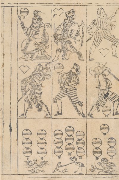 Ark med spillekort, 1500-tallet. af Georg Schachomair