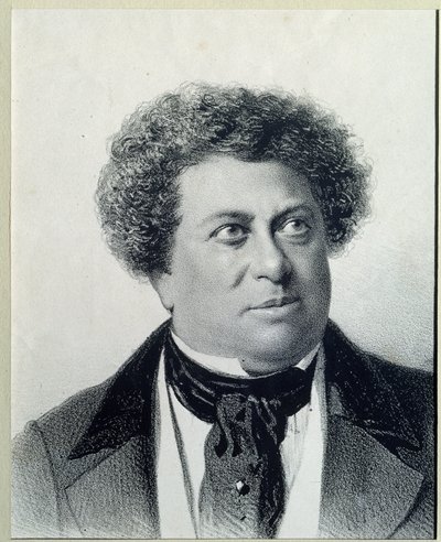 Portræt af forfatteren Alexandre Dumas (1802-1870) af Georg Wilhelm Timm