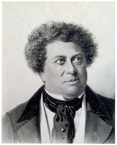 Portræt af forfatteren Alexandre Dumas, 1800-tallet af Georg Wilhelm Timm
