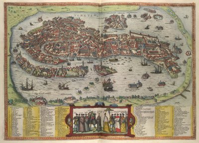 Udsigt over Venedig af Georg and Hogenberg Franz Braun