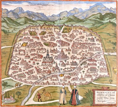 Damaskus, Syrien af Georg and Hogenberg Franz (1535 90) Braun