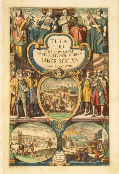 Frontispice af bind VI af Georg Braun af Georg Braun and Hogenberg Franz