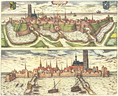 Harderwijk, Holland, Holland af Georg and Hogenberg Franz (1535 90) Braun