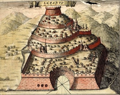 Lepanto, Griechenland von Georg and Hogenberg Franz (1535-90) Braun