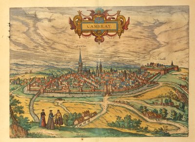 Kort over Cambrai fra Cities of the World af Georg Braun af Georg Braun and Hogenberg Franz