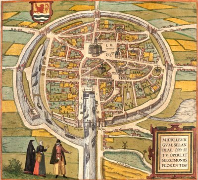 Middelburg, Holland af Georg and Hogenberg Franz (1535 90) Braun