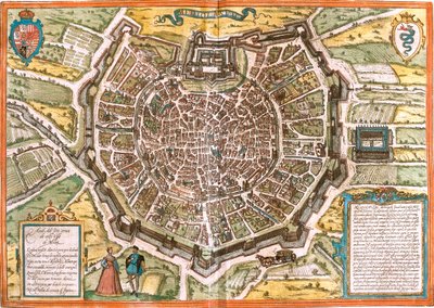 Milano, Italien af Georg and Hogenberg Franz (1535-90) Braun