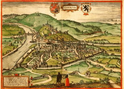 Namur, Belgien af Georg and Hogenberg Franz (1535 90) Braun