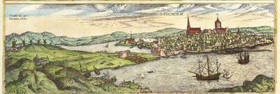 Stockholm, Sverige af Georg and Hogenberg Franz (1535 90) Braun