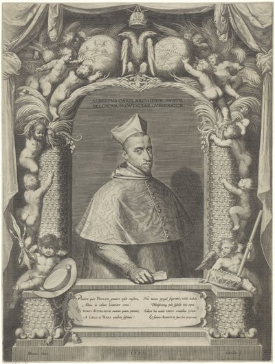 Portræt af Albrecht, ærkehertug af Østrig, i kardinaldragt af Georg van de Velden