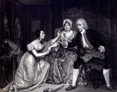 Blanchard, Mrs Davenport og Miss M. Tree som Peachum, Mrs Peachum og Polly i 