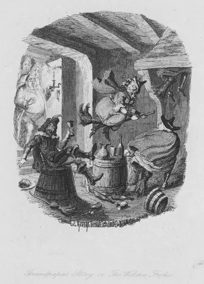 Bedstefars historie eller heksene boltrer sig (gravering) af George (after) Cruikshank