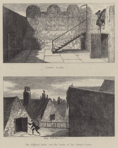 Illustration til Jack Sheppard (gravering) af George (after) Cruikshank